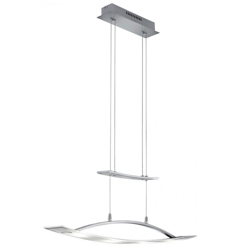 LED-riippuvalaisin Onda 800x100x900-1600 mm harjattu teräs/huurrelasi