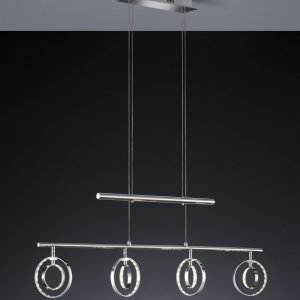 LED-riippuvalaisin Prater 940x75x1730 mm 4-osainen kromi