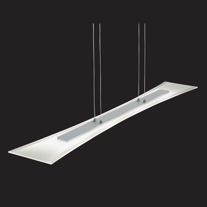 LED-riippuvalaisin Slim 1000x150x1200 mm kromi/huurrelasi