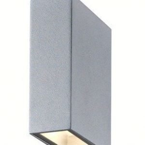 LED seinävalaisin BOX SILVER 2x3W IP54