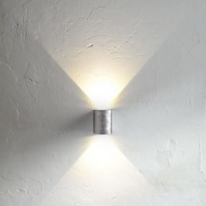 LED-seinävalaisin Canto 90x100x105 mm ylös/alas sinkitty teräs