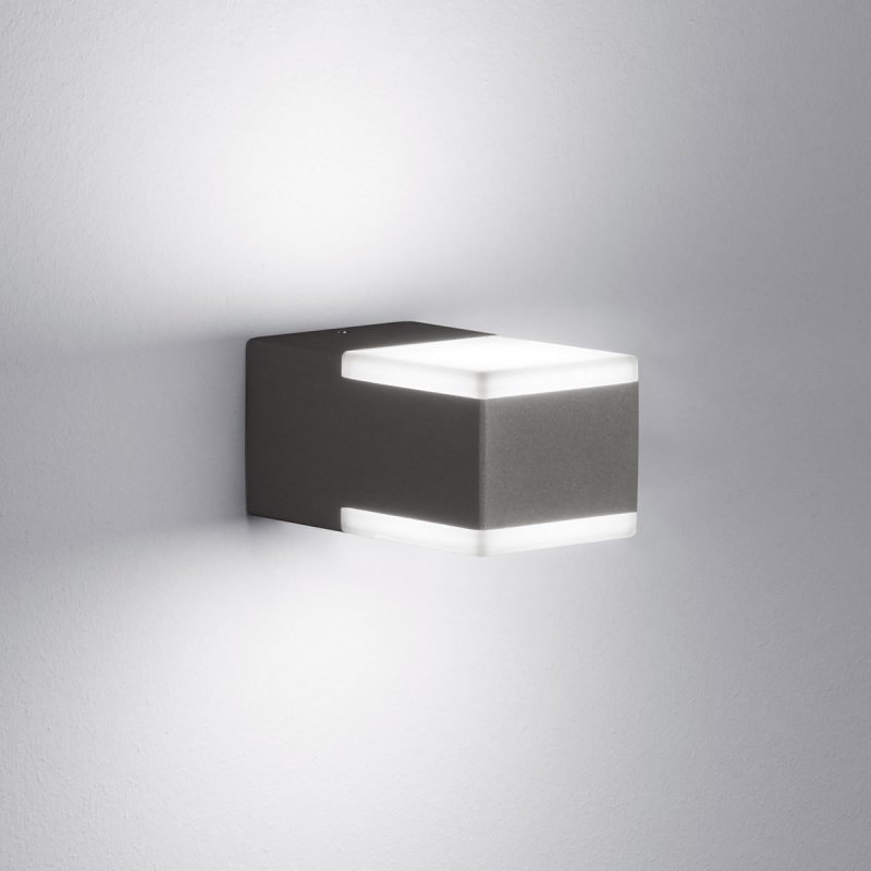 LED-seinävalaisin Don 70x120x60 mm ylös/alas antrasiitti