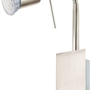 LED-seinävalaisin Eridan 70x200 mm harjattu teräs