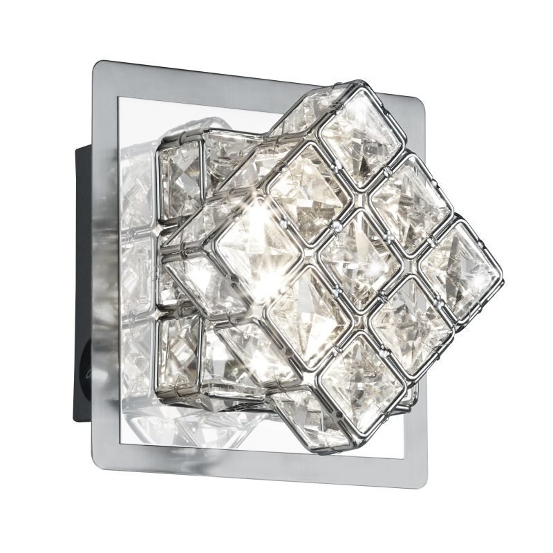 LED-seinävalaisin Grandeur 130x100x130 mm harjattu teräs