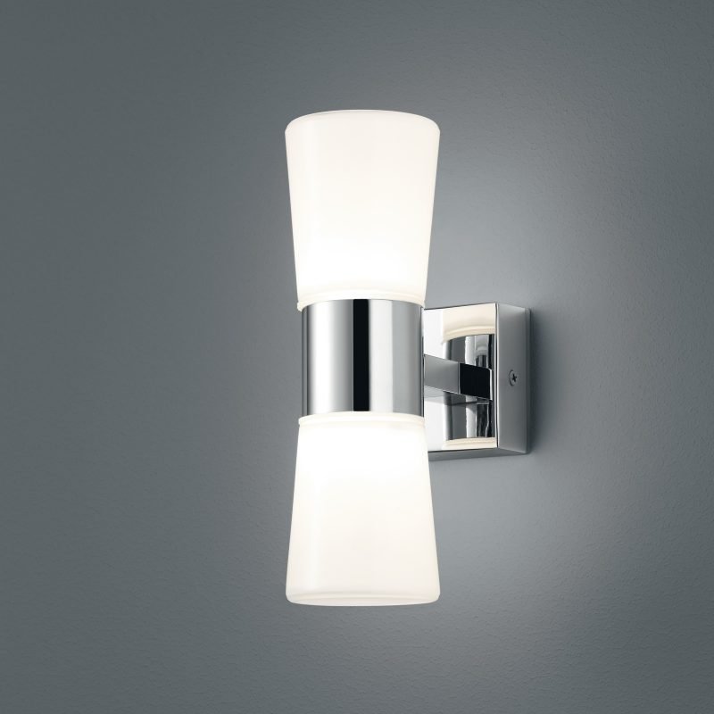 LED-seinävalaisin H2O 70x130x215 mm 2-osainen kromi