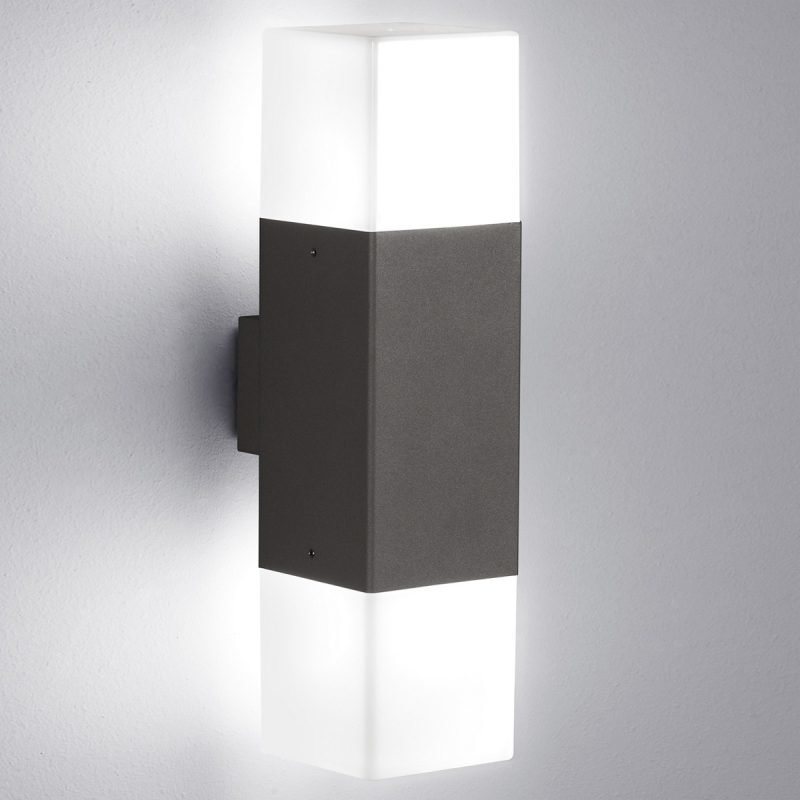 LED-seinävalaisin Hudson 85x115x330 mm ylös/alas antrasiitti