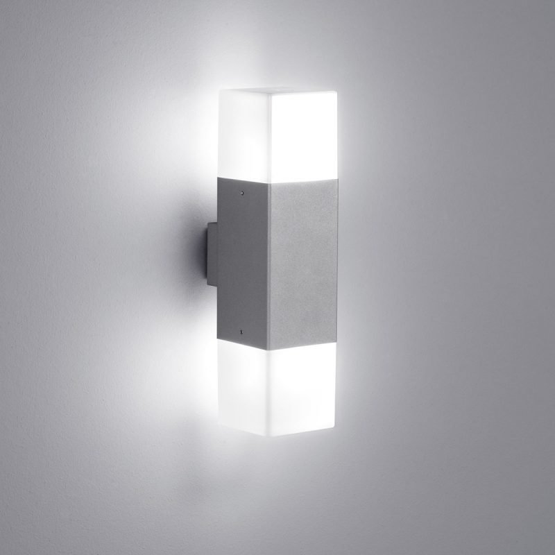 LED-seinävalaisin Hudson 85x115x330 mm ylös/alas titaani