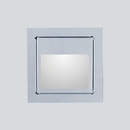 LED-seinävalaisin In-Wall 3W 3000K 150lm 80x80x35 mm hopea