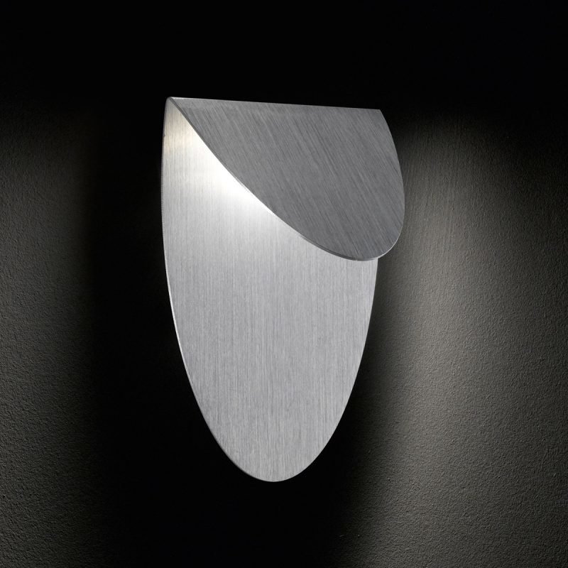 LED-seinävalaisin Lips 150x105x210 mm harjattu alumiini
