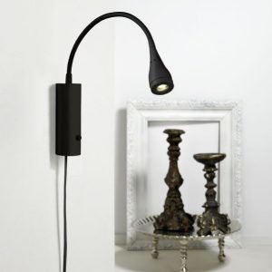 LED-seinävalaisin Mento Ø 35x220 mm musta