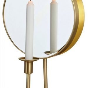 LED-seinävalaisin Mirror 250x155x430 mm kynttiläpidikkeellä harjattu messinki