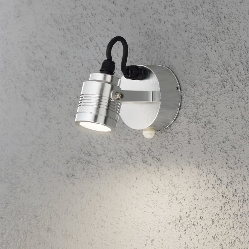 LED-seinävalaisin Monza 7941-310 95x140x105 mm liiketunnistimella alumiini