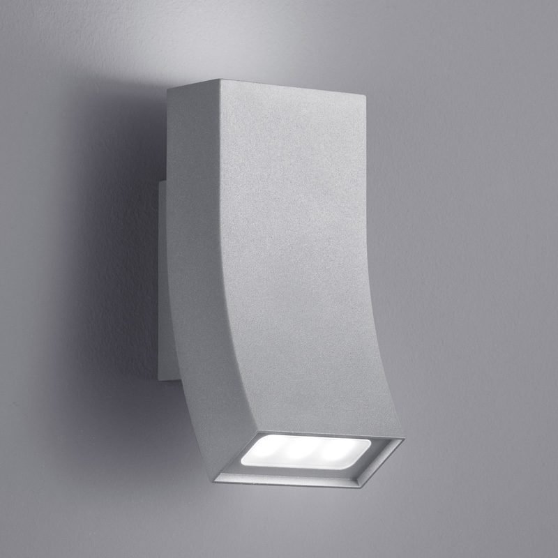 LED-seinävalaisin Oka 80x90x170 mm ylös/alas titaani