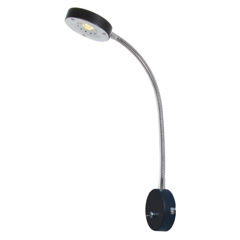 LED-seinävalaisin Oslo 80x400x430 mm musta/kromi