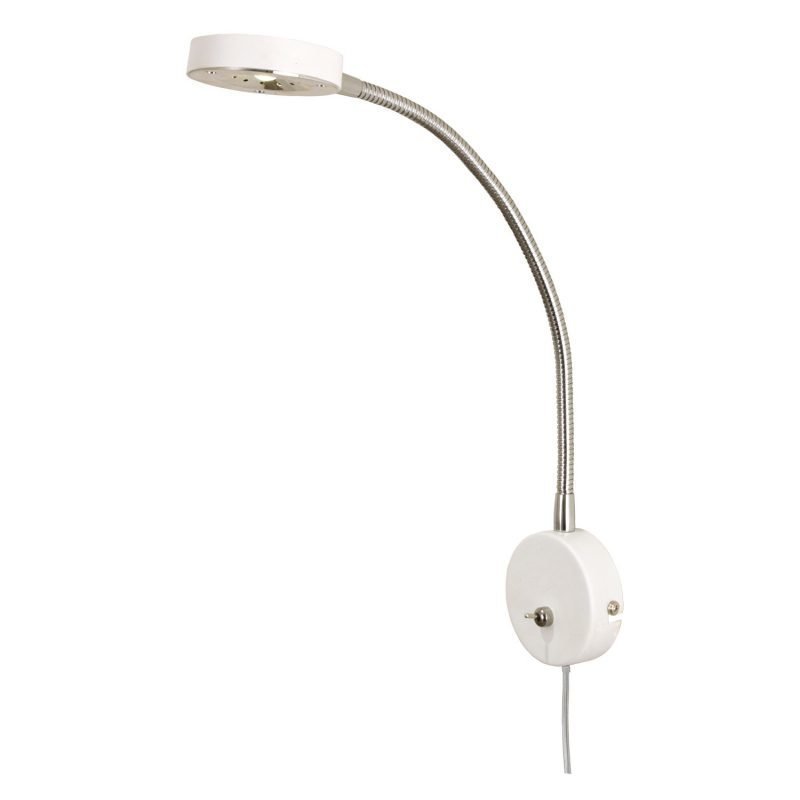 LED-seinävalaisin Oslo 80x400x430 mm valkoinen/kromi