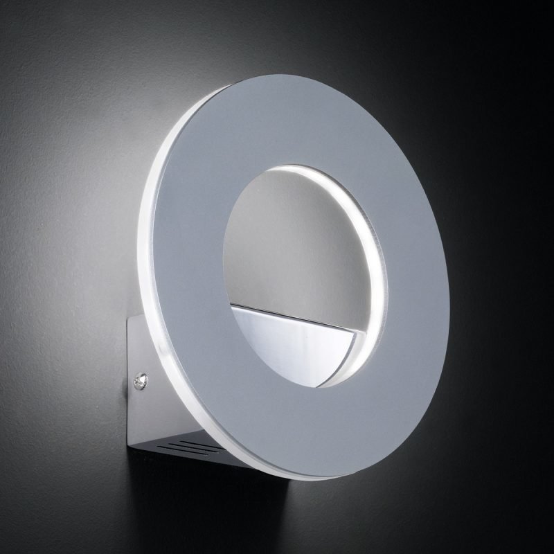 LED-seinävalaisin Ring 180x66x180 mm harjattu alumiini