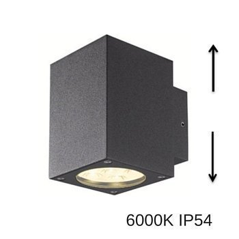 LED seinävalaisin STYLE SQUARE 6*1W IP54 grafiitti 6000K
