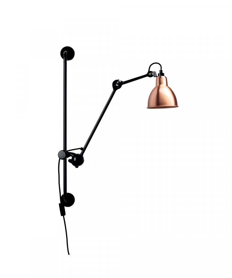 Lampe Gras 210 Seinävalaisin Musta / Kupari / Valkoinen