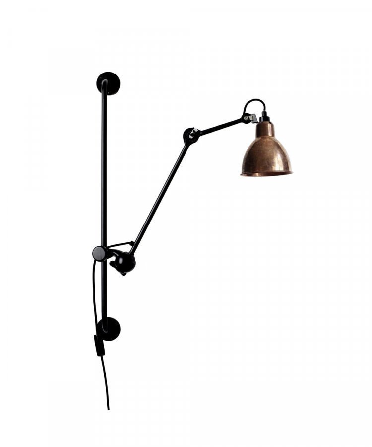 Lampe Gras 210 Seinävalaisin Musta / Raaka Kupari / Valkoinen