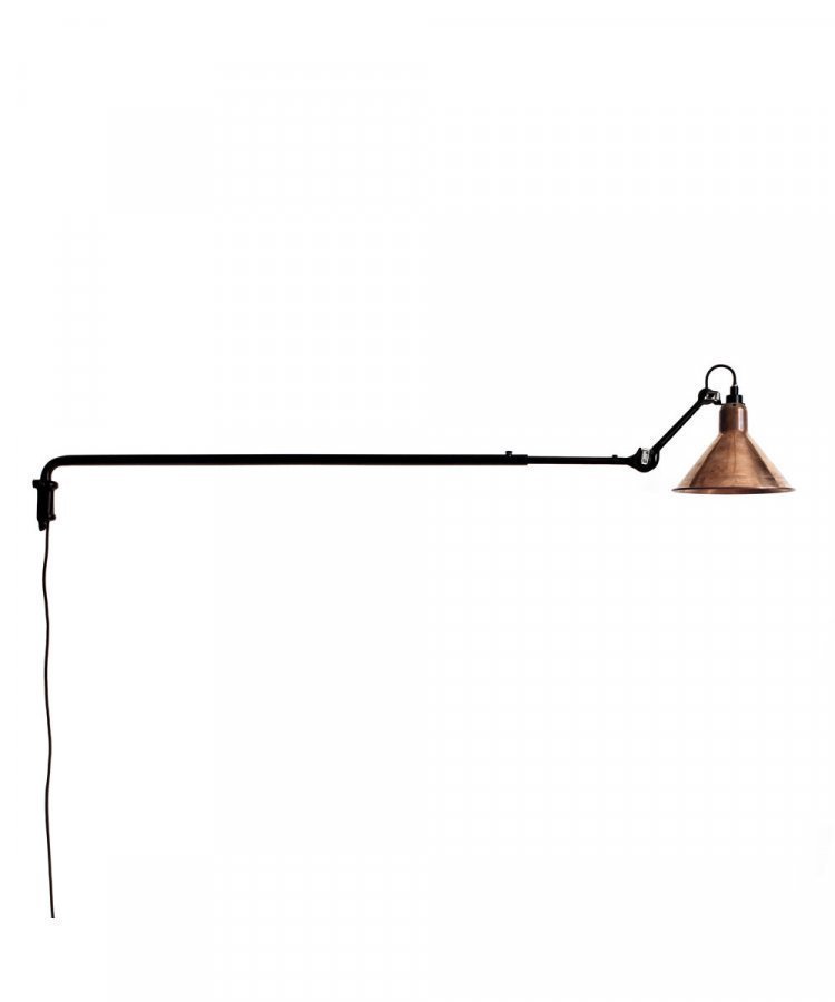 Lampe Gras 213 Seinävalaisin Musta / Raaka Kupari