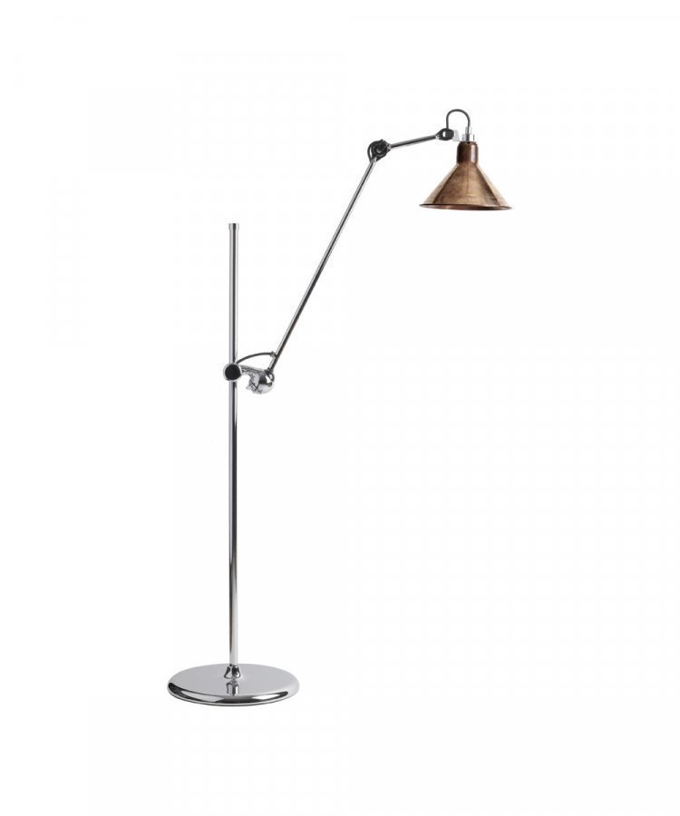 Lampe Gras 215 Lattiavalaisin Kromi / Raaka Kupari / Valkoinen