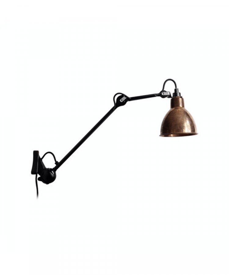 Lampe Gras 222 Seinävalaisin Musta / Raaka Kupari / Valkoinen