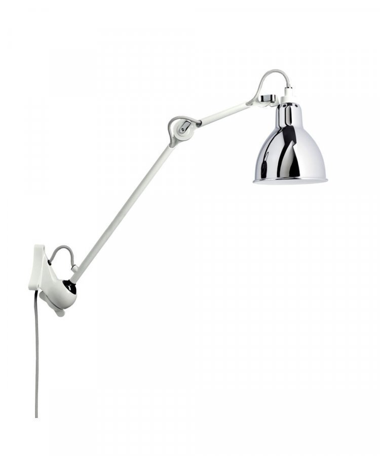 Lampe Gras 222 Seinävalaisin Valkoinen / Kromi