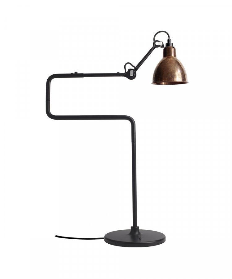 Lampe Gras 317 Pöytävalaisin Musta / Raaka Kupari / Valkoinen