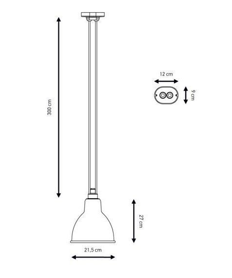 Lampe Gras 322 Xl Riippuvalaisin Kartio Punainen