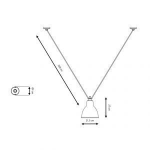 Lampe Gras 323 Xl Riippuvalaisin Pyöreä Punainen