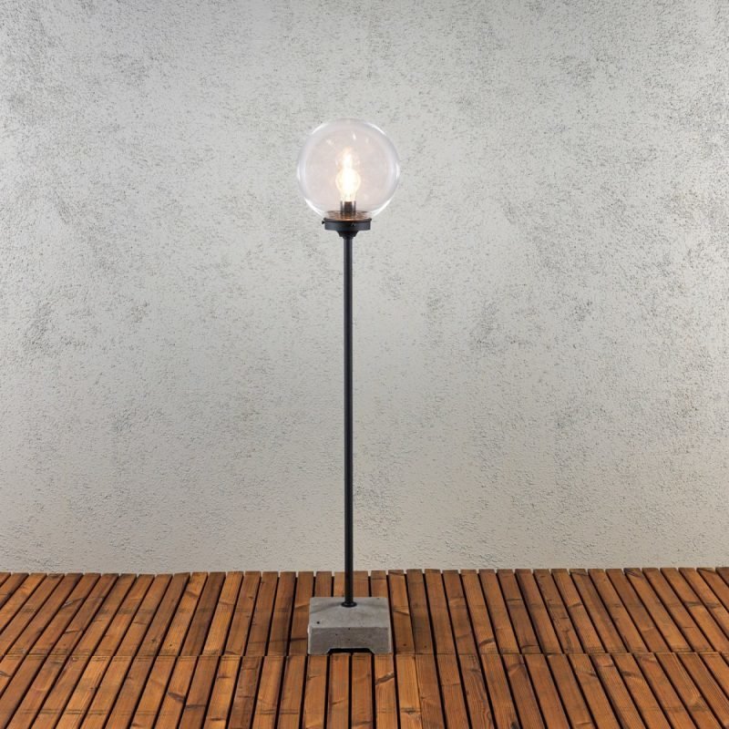 Lattiavalaisin Lodi 455-750 Ø 250x1295 mm musta/kirkas akryyli