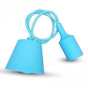 Light Blue Simple LED Bulb Pendant