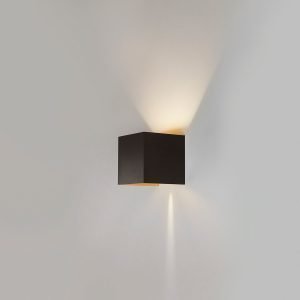 Light-Point Box Mini Up / Down Seinävalaisin Musta / Kulta