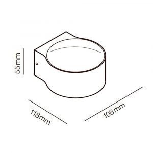 Light-Point Orbit Led Seinävalaisin Musta