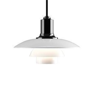 Louis Poulsen Ph 2/1 Riippuvalaisin Metalloitu Musta Opaalilasi