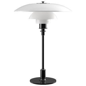 Louis Poulsen Ph 3 1/2 2 1/2 Pöytävalaisin Metalloitu Musta Opaalilasi