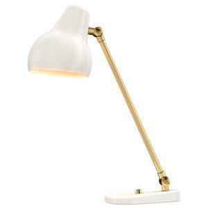 Louis Poulsen Vl38 V1 Pöytävalaisin Valkoinen / Messinki