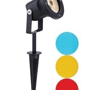 Maapiikkivalaisin Spot Deluxe LED Multicolour Ø 95x340 mm musta 12V
