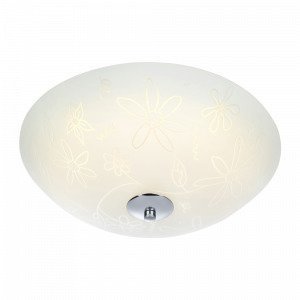 Markslöjd Fleur Plafondi Valkoinen / Krominvärinen 35 Cm