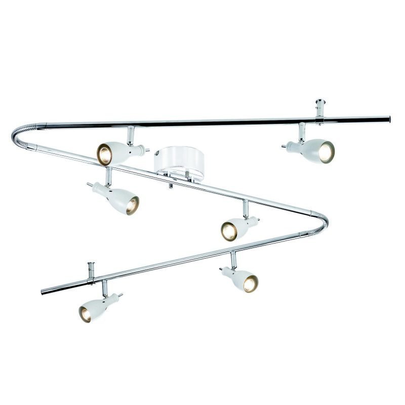 Markslöjd Kattospotti Lammhult 2400x110 mm 6-osainen valkoinen/kromi