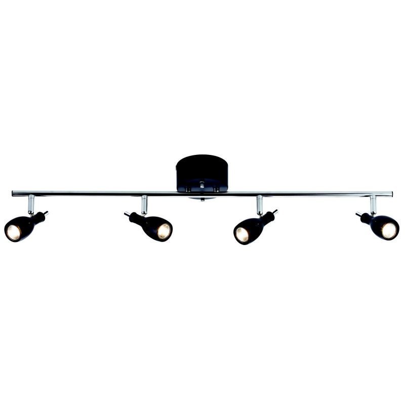 Markslöjd Kattospotti Lammhult 810x180 mm 4-osainen musta/kromi