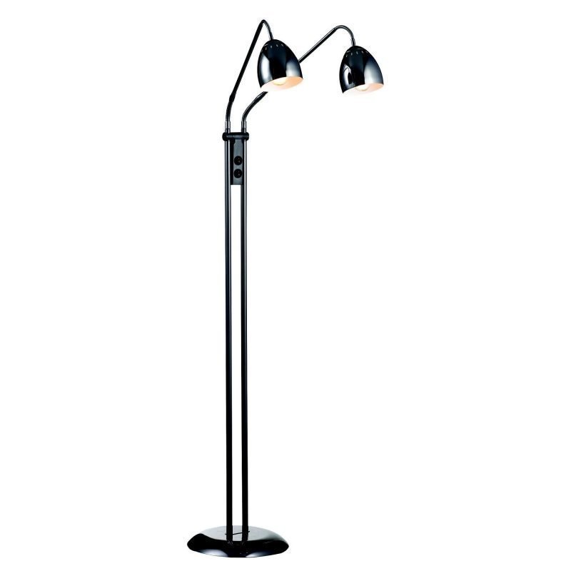 Markslöjd Lattiavalaisin Mossebo Ø 270x1400 mm 2-osainen tumma kromi