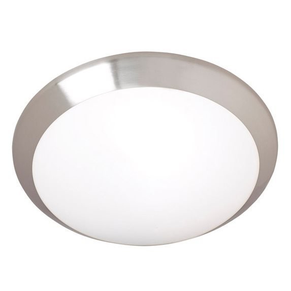 Markslöjd Louise teräs/valkoinen Plafondi Harjattu teräs