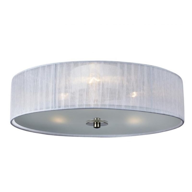 Markslöjd Plafondi Byske Ø 400x120 mm valkoinen organza/huurre