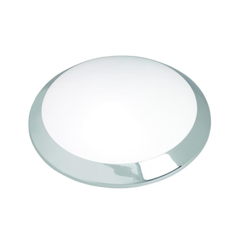 Markslöjd Plafondi Louise Ø 300x120 mm kromi/valkoinen lasi IP44