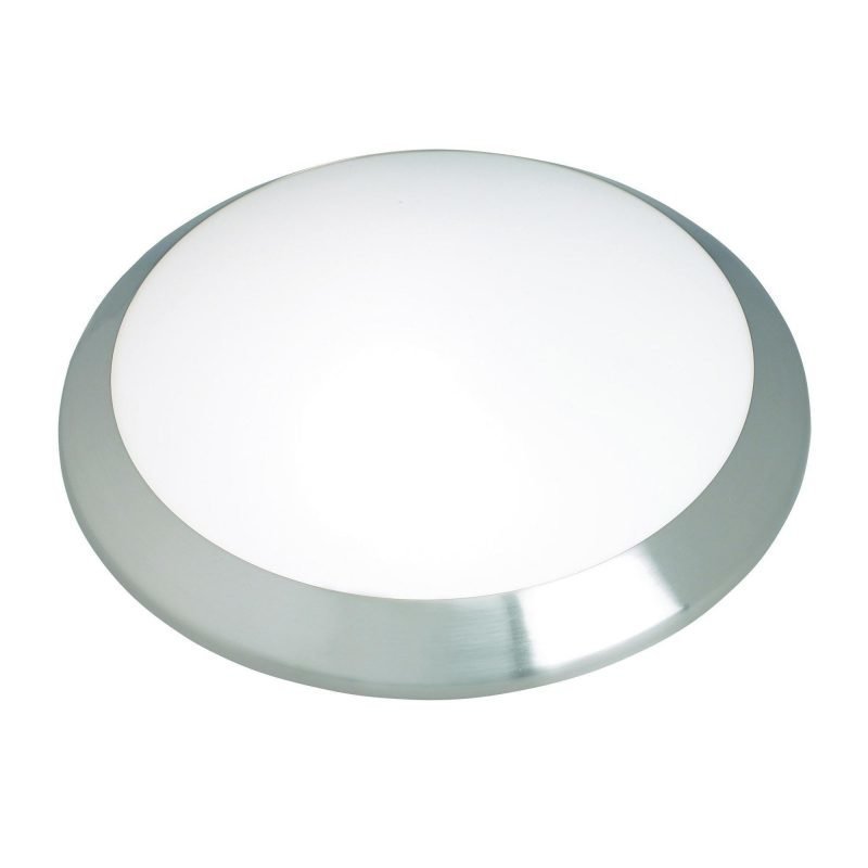 Markslöjd Plafondi Louise Ø 300x120 mm teräs/valkoinen lasi IP44