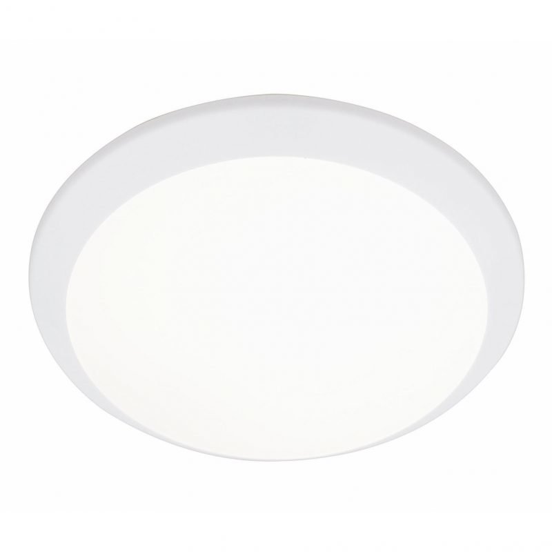 Markslöjd Plafondi Louise Ø 300x120 mm valkoinen/valkoinen lasi IP44