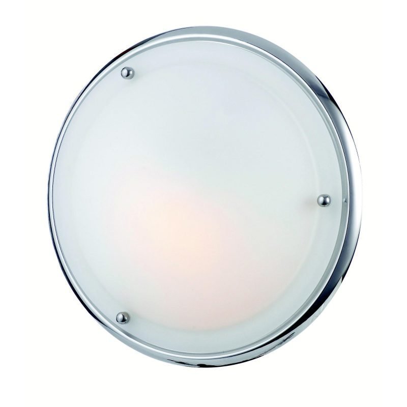 Markslöjd Plafondi Åre Ø 280x80 mm kromi/huurrelasi IP44