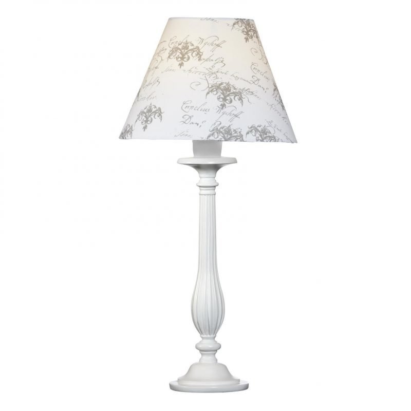 Markslöjd Pöytävalaisin Kungshamn Ø 210x450 mm pieni valkoinen/harmaa kuvio