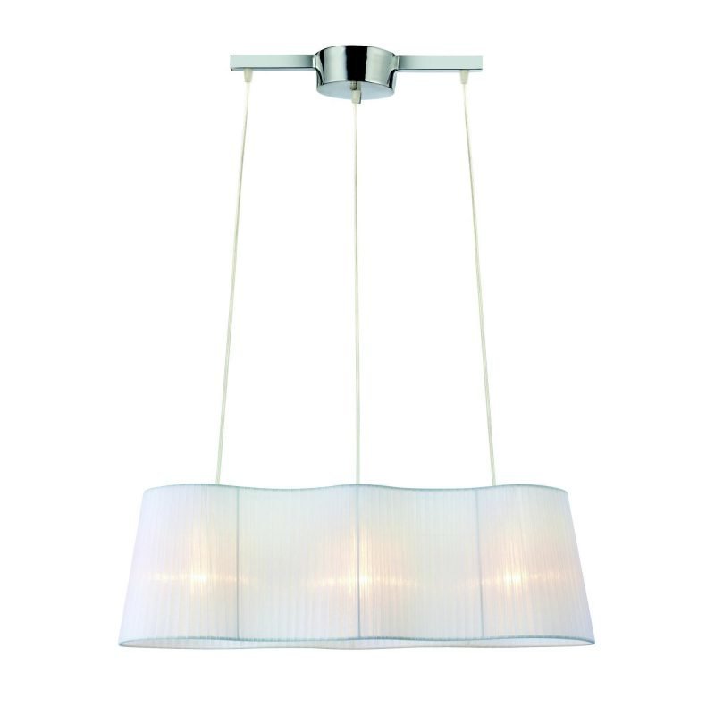 Markslöjd Riippuvalaisin Visingsö 770x260 mm kromi/valkoinen